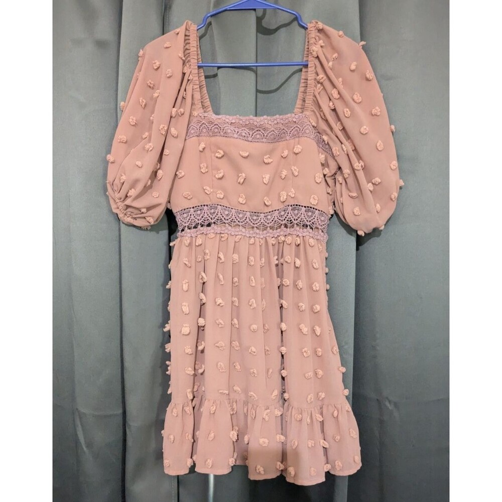 ASOS Design Mini Dress Crochet Lace Size 2 Babydoll
